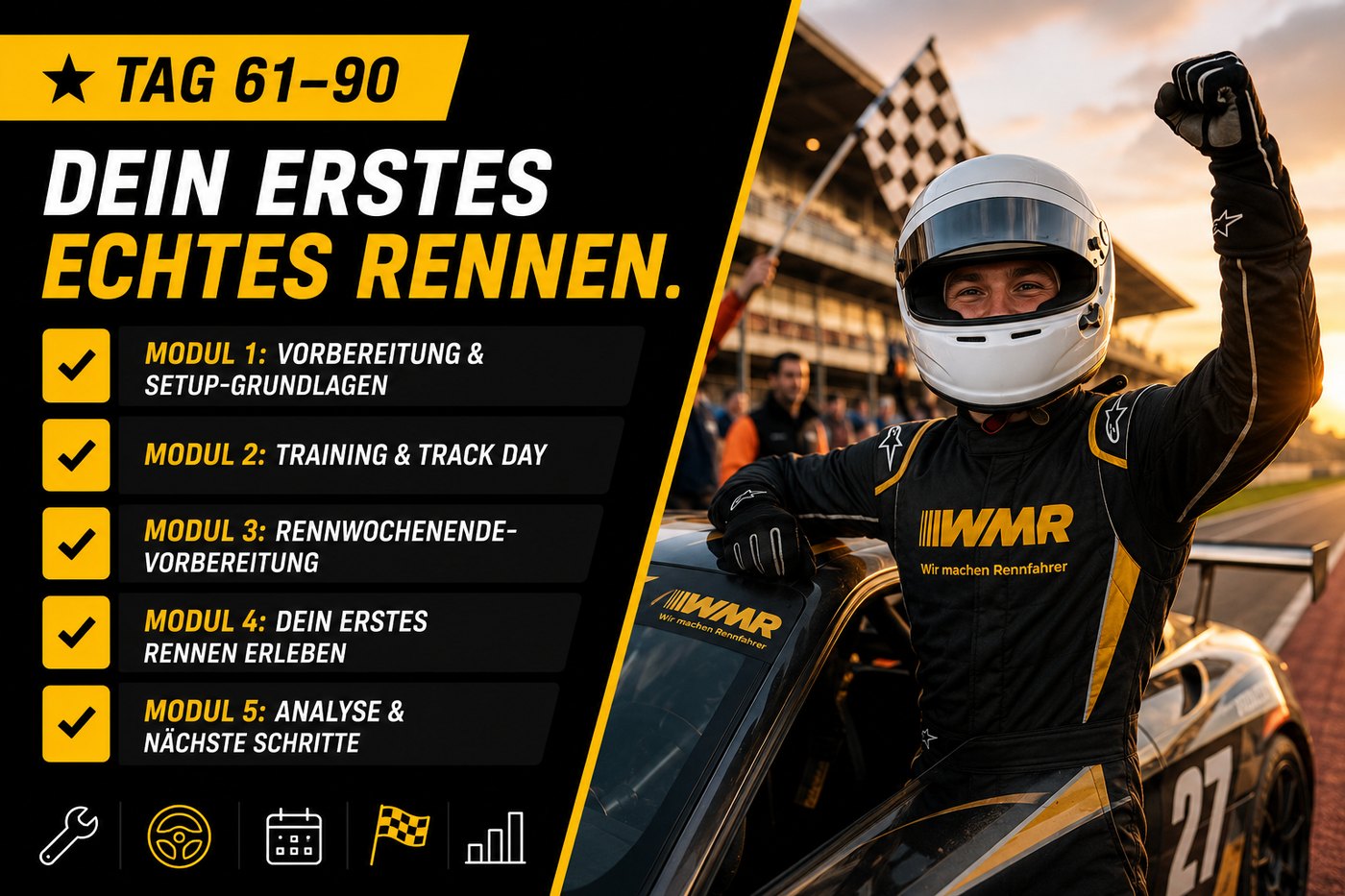 Clubsport-Rennen — Tag 61–90 der WMR Academy: Dein erstes echtes Rennen