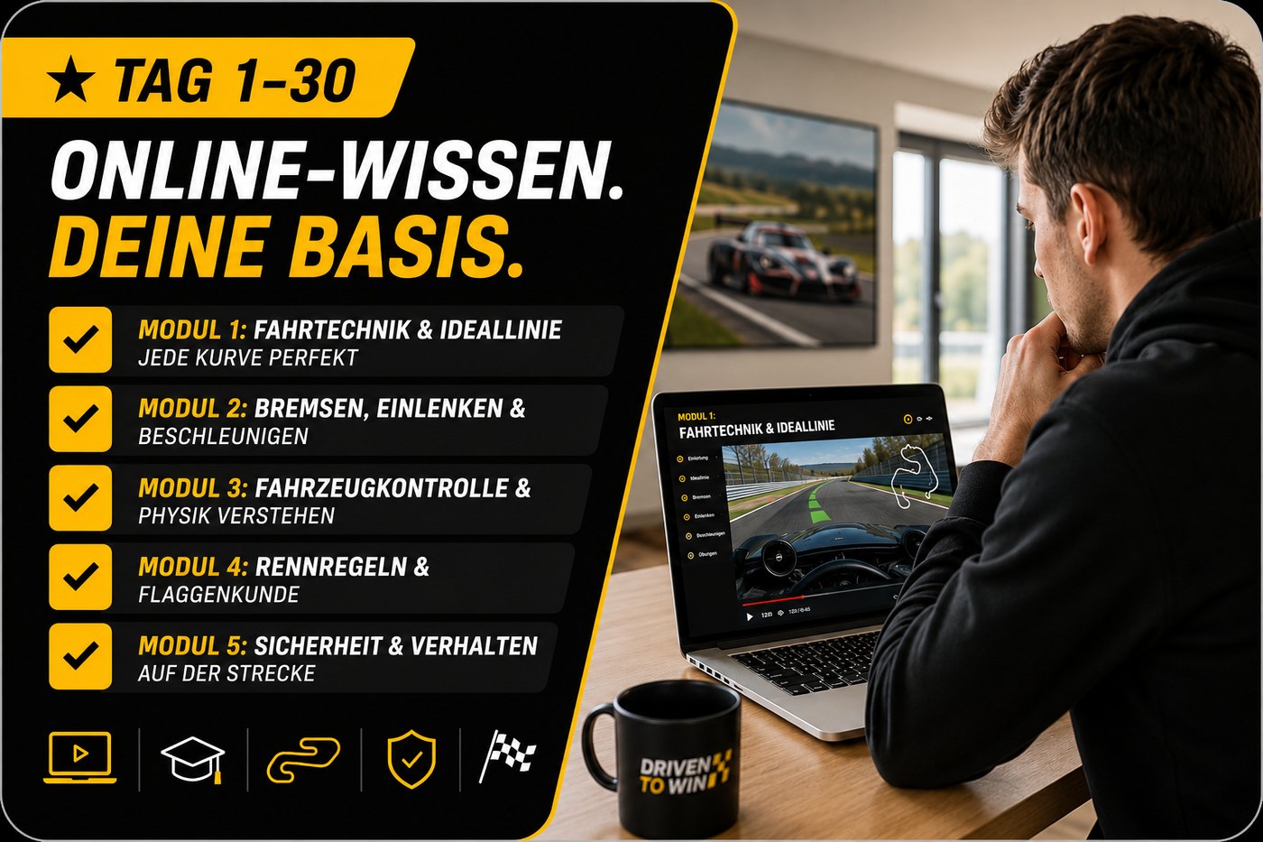 Online-Wissen — Tag 1–30 der WMR Academy: Fahrtechnik & Ideallinie